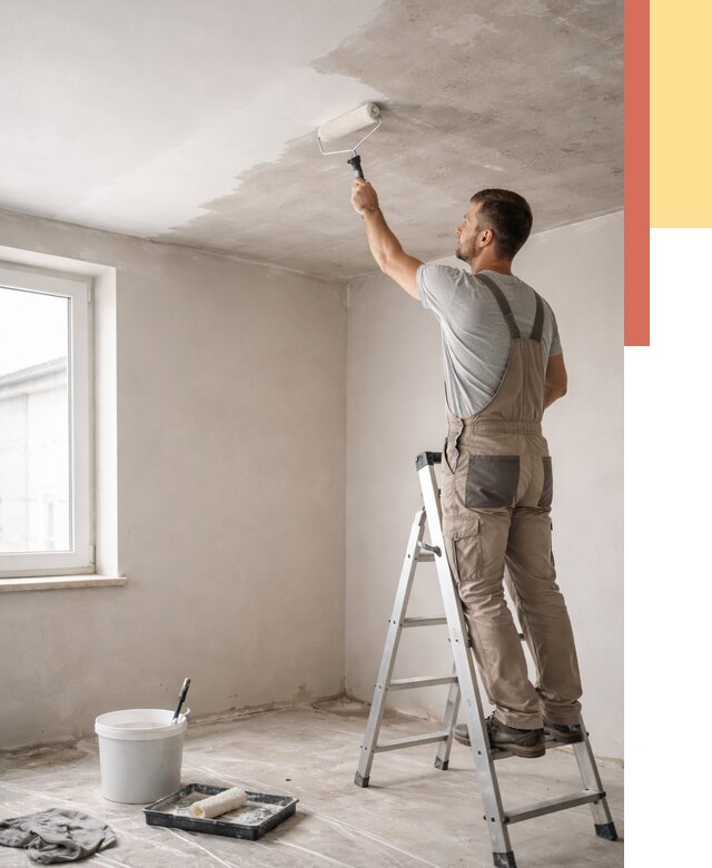 Грунтовка потолка в Миассе от 2543 руб. — быстро и недорого | ОТДЕЛОЧНИК-Мсс