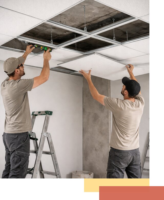 Монтаж потолка Армстронг под ключ в Миассе