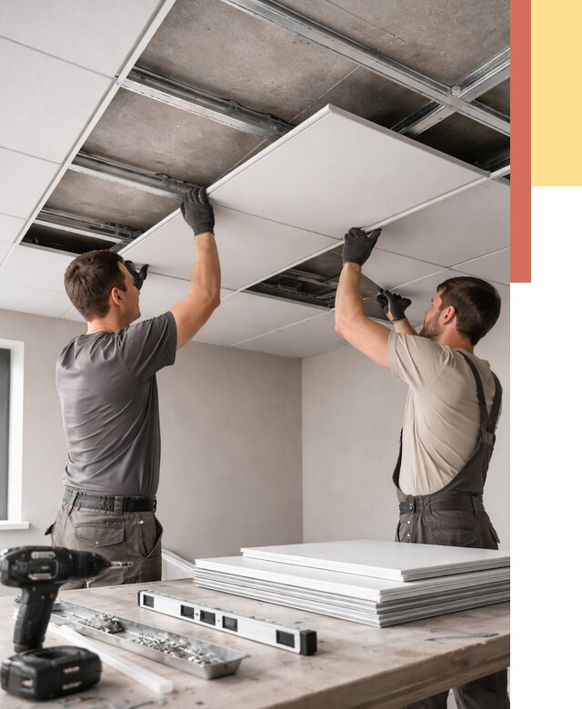 Монтаж кассетного потолка в Миассе от 4577 руб/м2 — установка и сборка | ОТДЕЛОЧНИК-Мсс