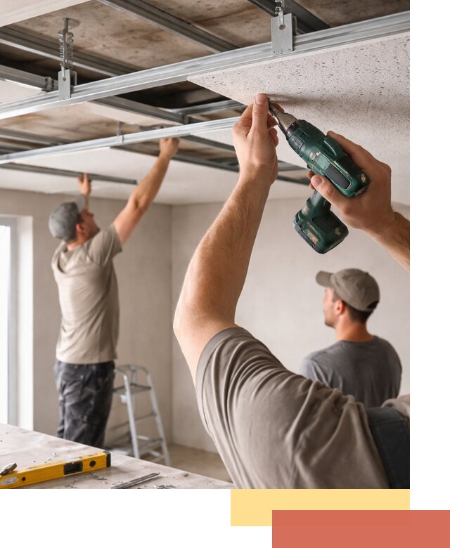 Монтаж акустического потолка в Миассе под ключ