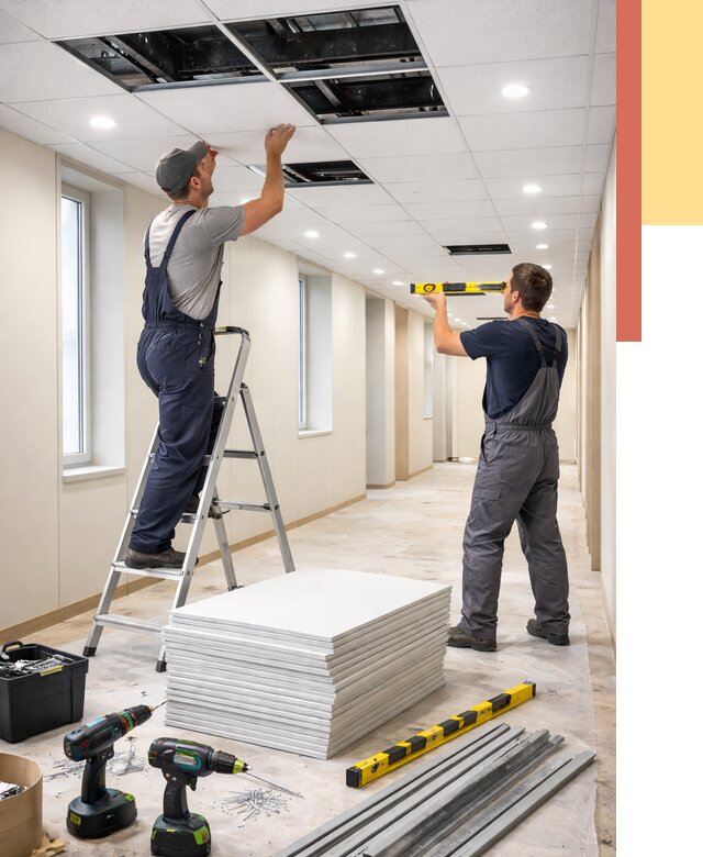 Ремонт потолка Армстронг в Миассе от 4577 руб. — быстро и недорого | ОТДЕЛОЧНИК-Мсс