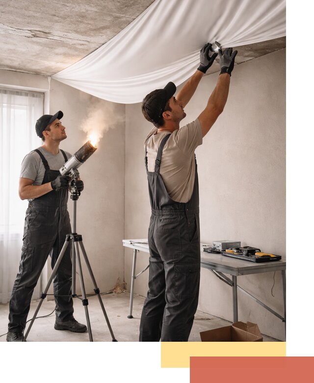 Установка натяжного потолка под ключ в Миассе