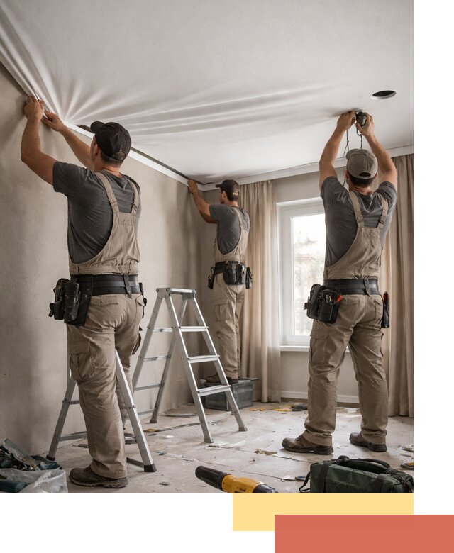 Монтаж матового натяжного потолка в Миассе качественно и быстро