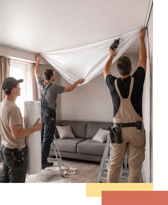 Монтаж сатинового натяжного потолка в Миассе качественно и быстро