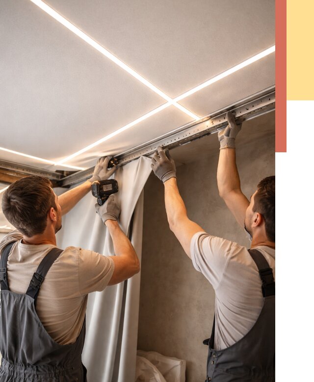 Монтаж натяжного потолка со световыми линиями в Миассе от 1220 руб. | ОТДЕЛОЧНИК-Мсс