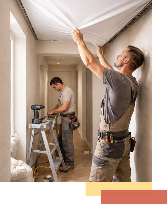 Монтаж натяжного потолка в прихожей в Миассе