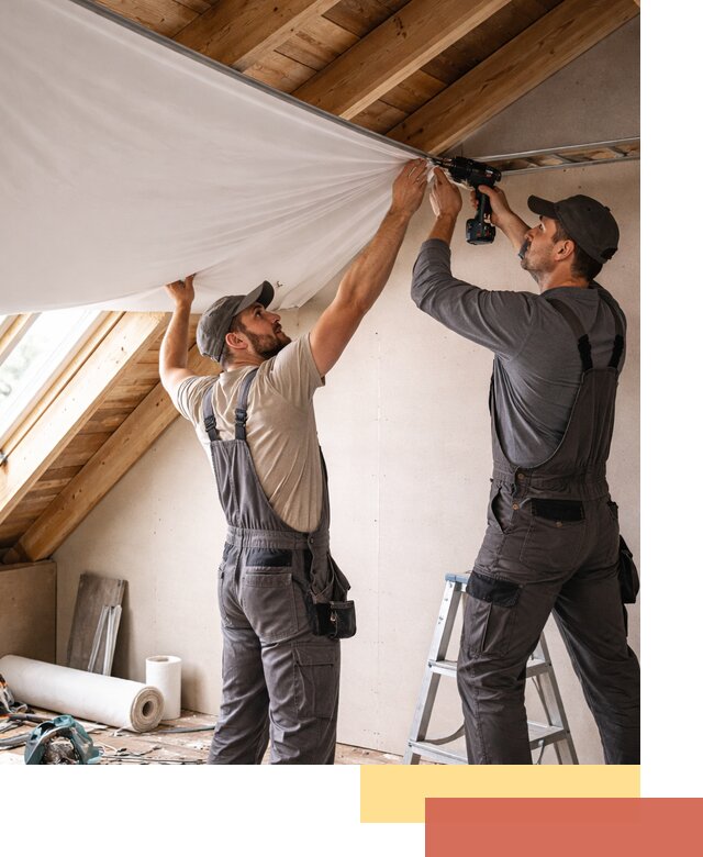 Монтаж натяжного потолка в мансарде в Миассе