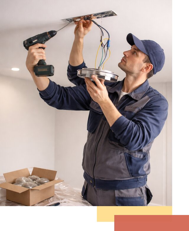 Установка люстры в натяжной потолок в Миассе