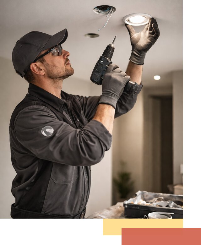 Установка точечных светильников в натяжной потолок в Миассе