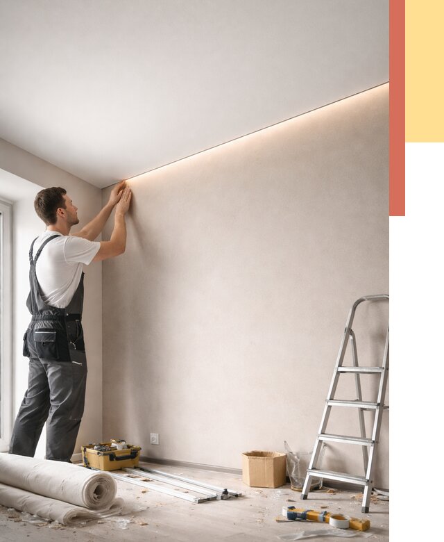 Теневые натяжные потолки в Миассе от 8339 руб. под ключ | ОТДЕЛОЧНИК-Мсс