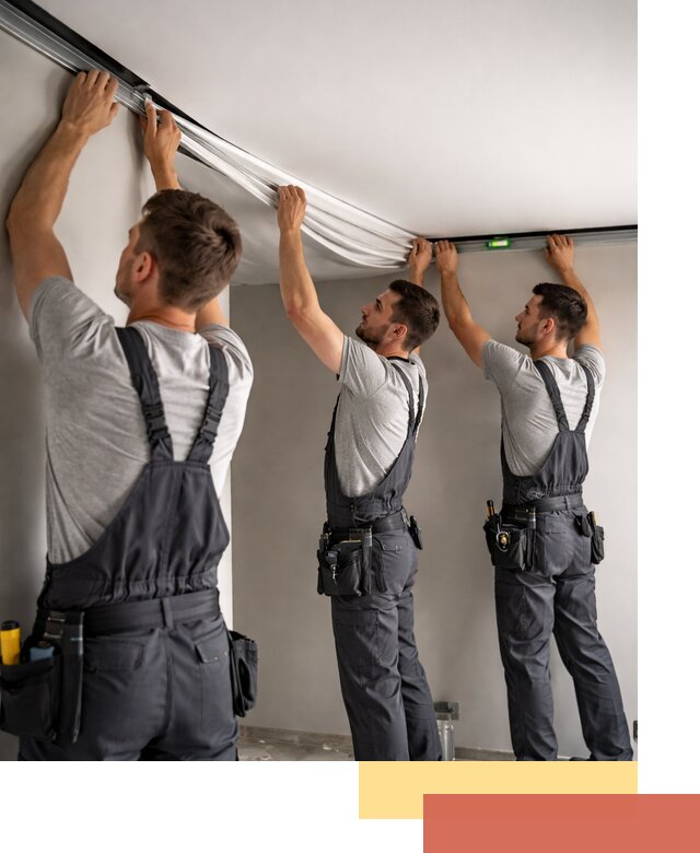 Теневые натяжные потолки в Миассе: монтаж и отделка быстро и качественно