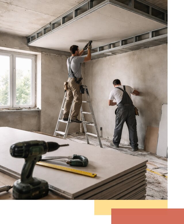 Двухуровневый потолок из гипсокартона в Миассе