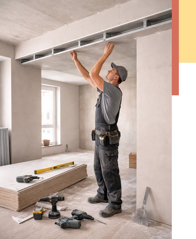 Потолок из гипсокартона с нишей в Миассе от 1271 руб. под ключ | ОТДЕЛОЧНИК-Мсс