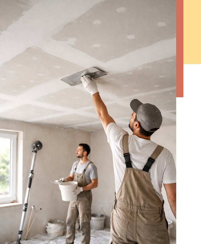 Шпаклевка потолка из гипсокартона в Миассе от 3254 руб./м2 — услуги под ключ | ОТДЕЛОЧНИК-Мсс