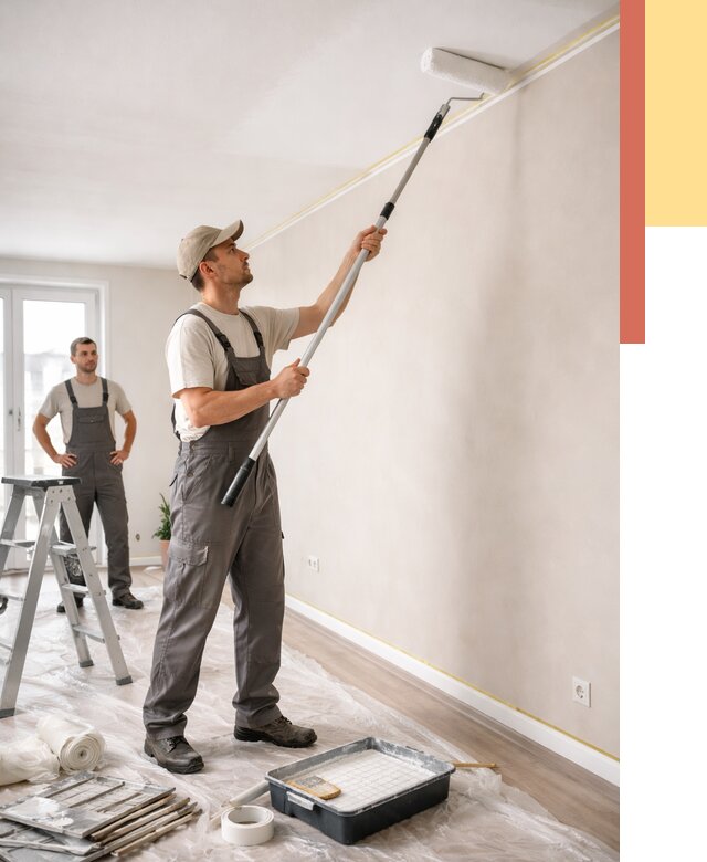 Покраска потолка из гипсокартона в Миассе от 4577 руб./м2 — услуги под ключ | ОТДЕЛОЧНИК-Мсс