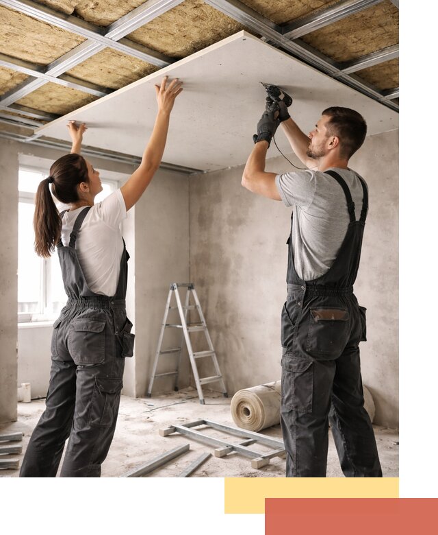 Звукоизоляция потолка из ГКЛ в Миассе профессионально и надежно