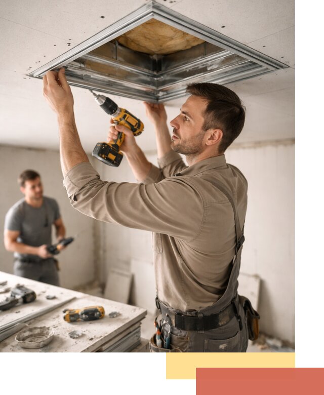 Монтаж люка в потолок из ГКЛ в Миассе