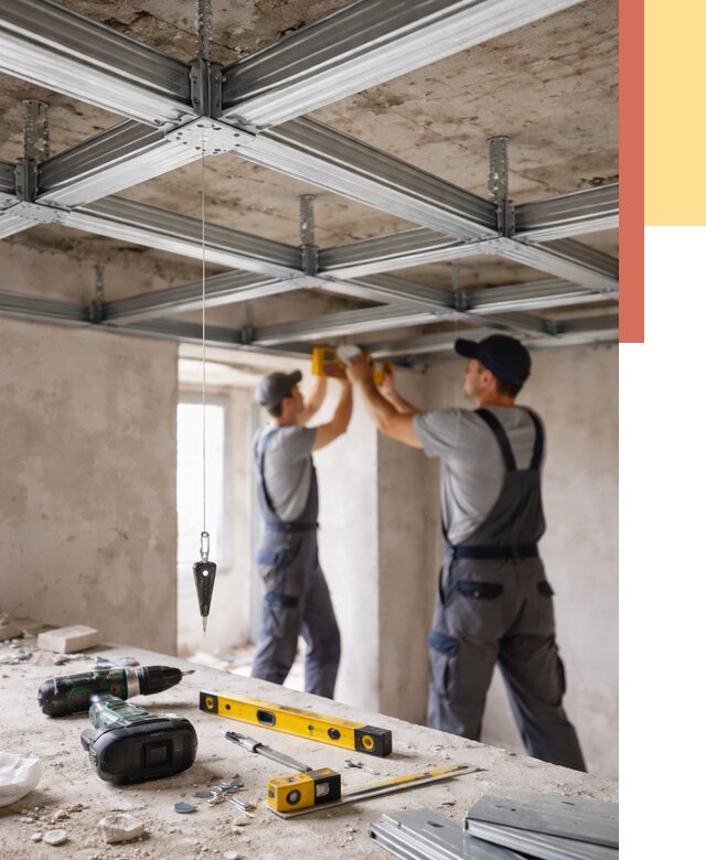 Монтаж каркаса потолка из профиля в Миассе от 4577 руб. — услуги ОТДЕЛОЧНИК-Мсс