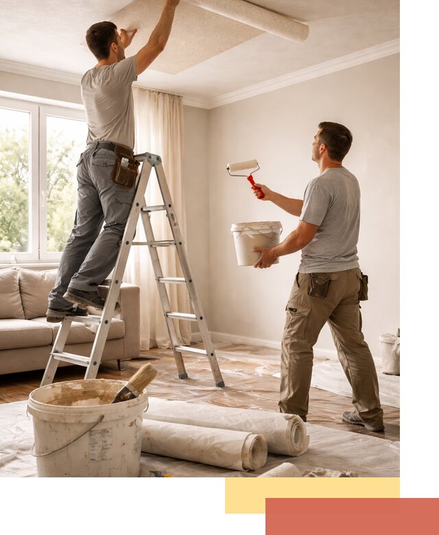 Поклейка обоев на потолок в Миассе — качественно и быстро