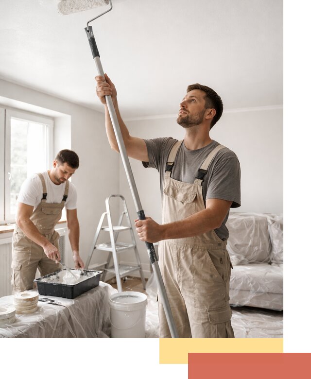 Покраска потолка водоэмульсионной краской в Миассе