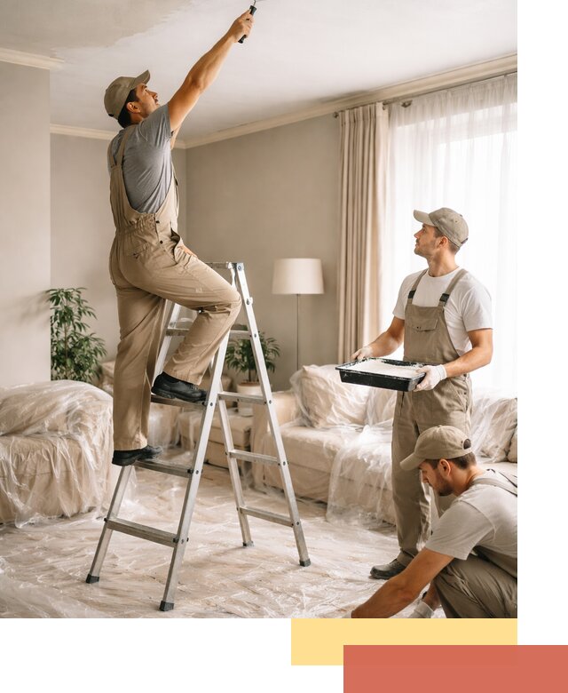 Покраска потолков акриловой краской в Миассе качественно и быстро