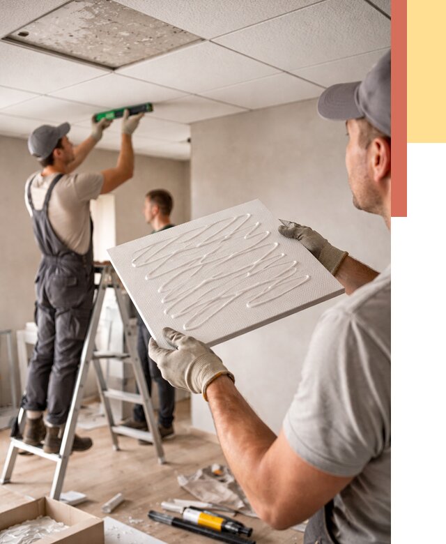 Монтаж потолочной плитки в Миассе от 4577 руб. — быстро и недорого | ОТДЕЛОЧНИК-Мсс