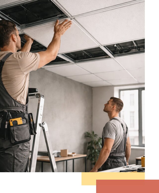 Монтаж потолочной плитки в Миассе качественно и в срок