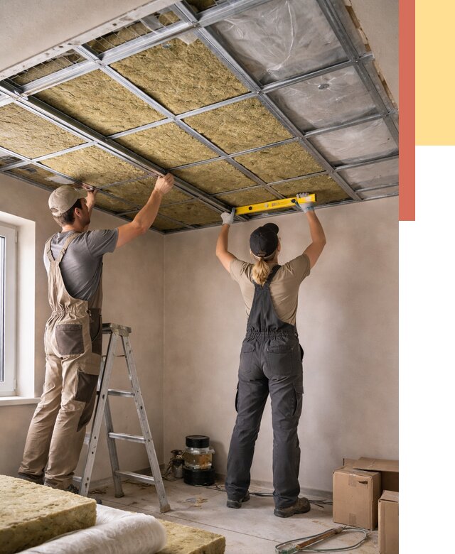 Шумоизоляция потолка в Миассе от 1271 руб. под ключ — услуги ОТДЕЛОЧНИК-Мсс