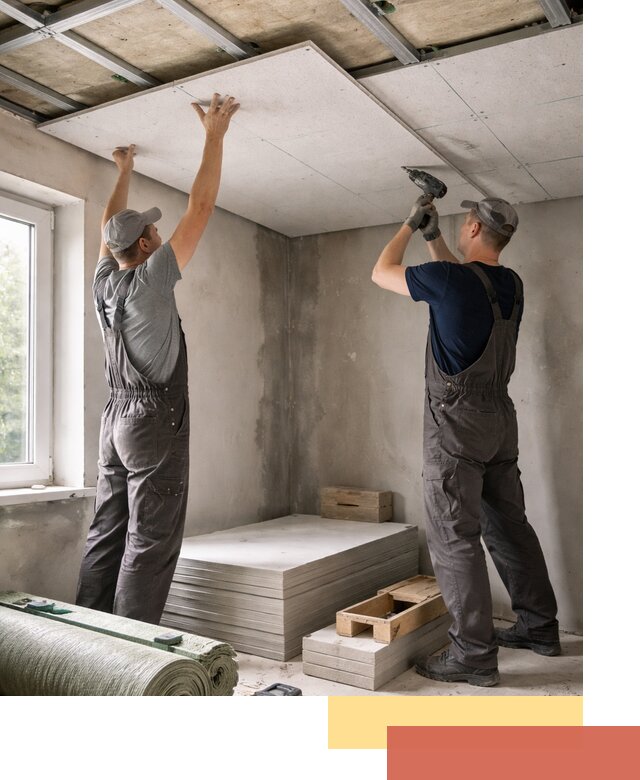 Шумоизоляция потолка панелями ЗИПС в Миассе